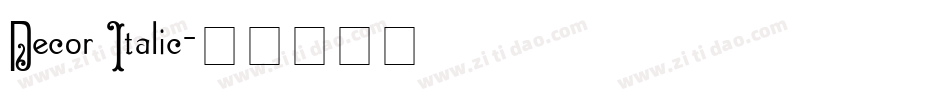 Decor Italic字体转换
